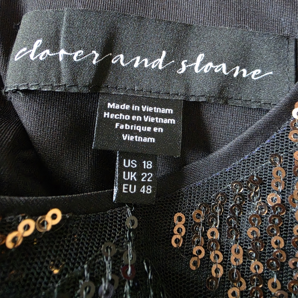 Clover and Sloane Black Sequin Women's Dress